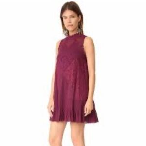 FREE PEOPLE ANGEL LACE DRESS Merlot xs